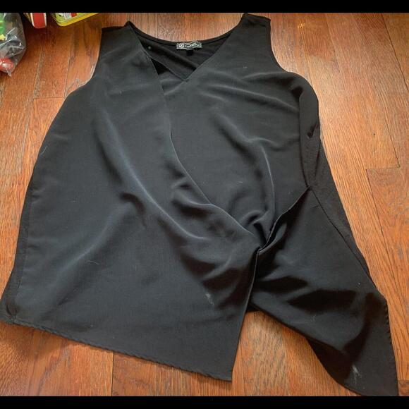 Diane Gilman Tops - DG2 by Diane Gilman XS Navy Blue Chambray Tank Top Layer Sleeveless